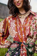 Mixed Winter Garden Lenzing™ Ecovero™ Viscose Mini Dress | FARM Rio | FARM Rio Women