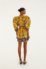 Yellow Flowering Garden Tree Mini Dress | FARM Rio | FARM Rio Women