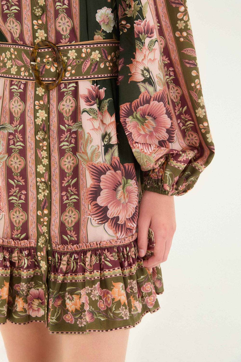 Green Flowering Garden Tree Mini Dress | FARM Rio | FARM Rio Women