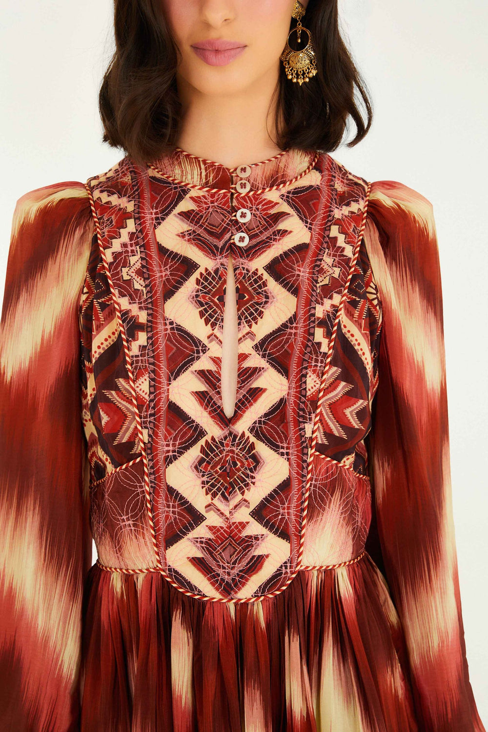 Red Amanda Stripes Tapestry Quilted Mini Dress | FARM Rio | FARM Rio Women