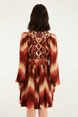 Red Amanda Stripes Tapestry Quilted Mini Dress | FARM Rio | FARM Rio Women