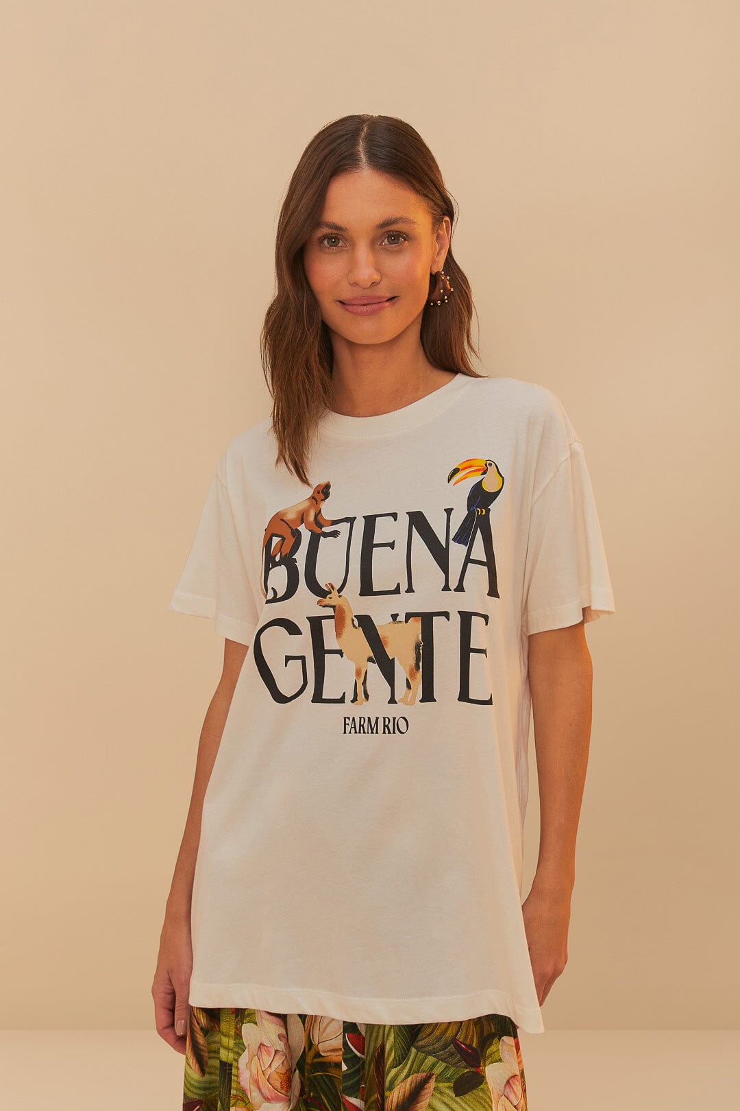 Off-White Buena Gente Relaxed T-Shirt | FARM Rio Women