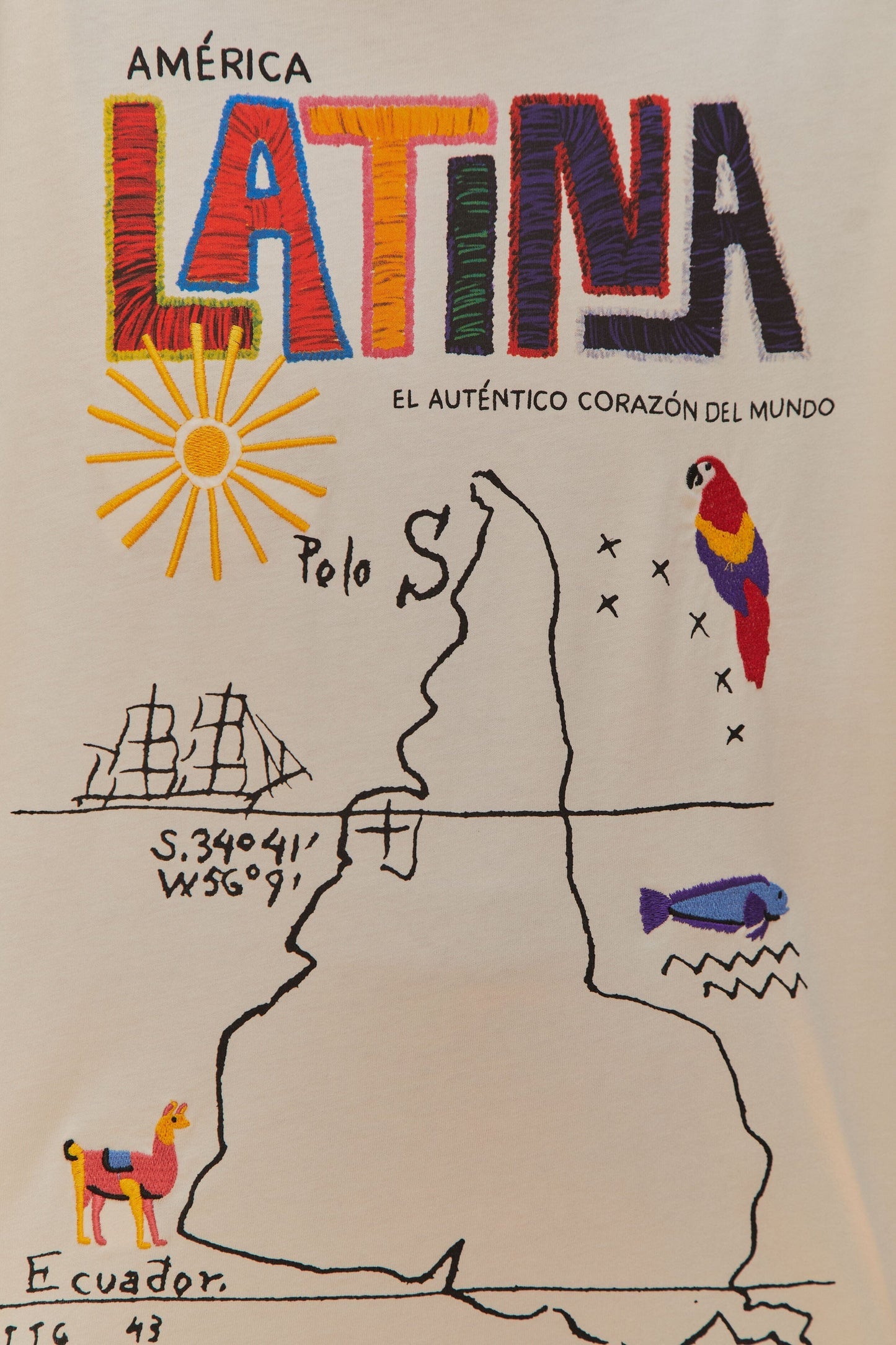 Off-White America Latina Relaxed T-Shirt | FARM Rio Women