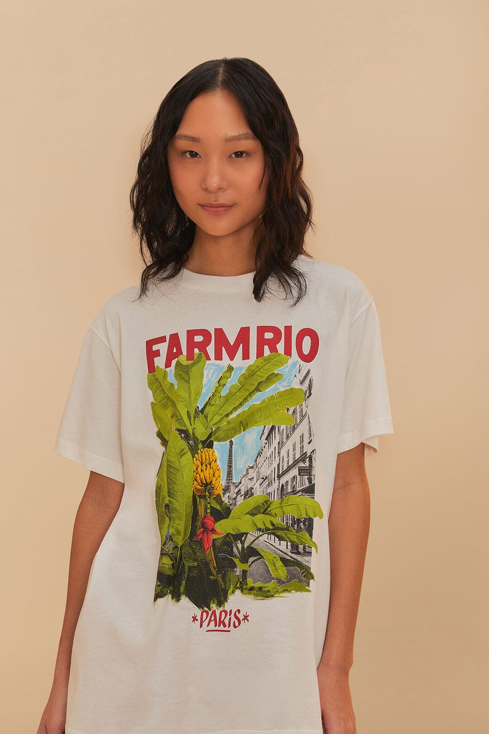 Off-White From Brasil To The World Relaxed T-Shirt | FARM Rio Women