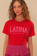 Red Latina T-Shirt | FARM Rio Women