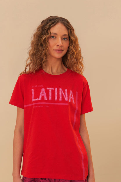 Red Latina T-Shirt | FARM Rio Women