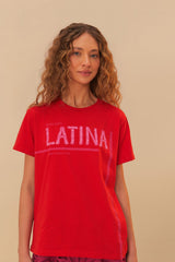 Red Latina T-Shirt | FARM Rio Women