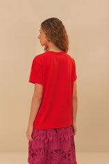 Red Latina T-Shirt | FARM Rio Women