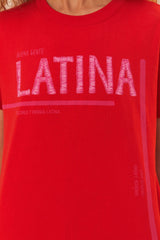 Red Latina T-Shirt | FARM Rio Women