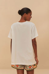 Off-White Banana Cocina Relaxed T-Shirt | FARM Rio Women