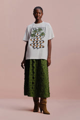 Off-White Copacabana Relaxed Organic Cotton T-Shirt | FARM Rio Women
