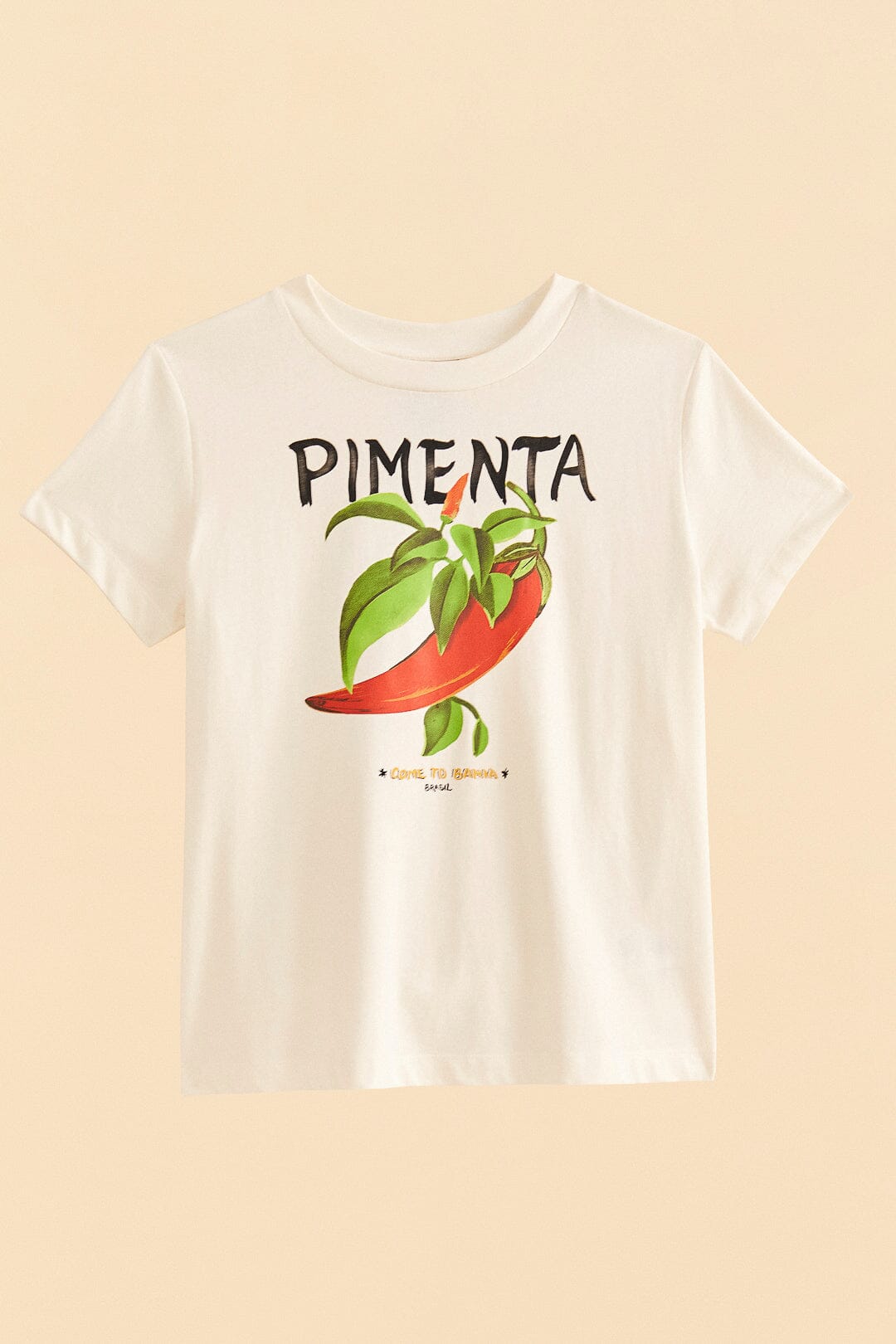 Off-White Peppers Organic Cotton T-shirt | FARM Rio Women