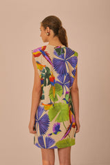Sand Macaw Jungle Organic Cotton T-Shirt Dress | FARM Rio Women