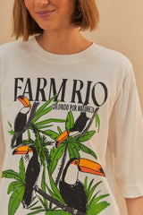 Off-White Nature Lovers Toucans T-Shirt | FARM Rio Women
