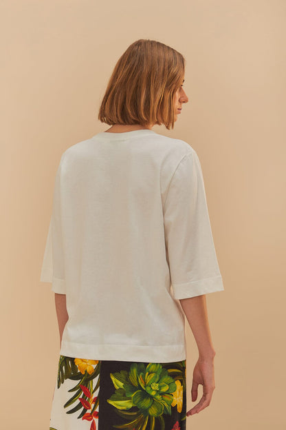 Off-White Nature Lovers Toucans T-Shirt | FARM Rio Women