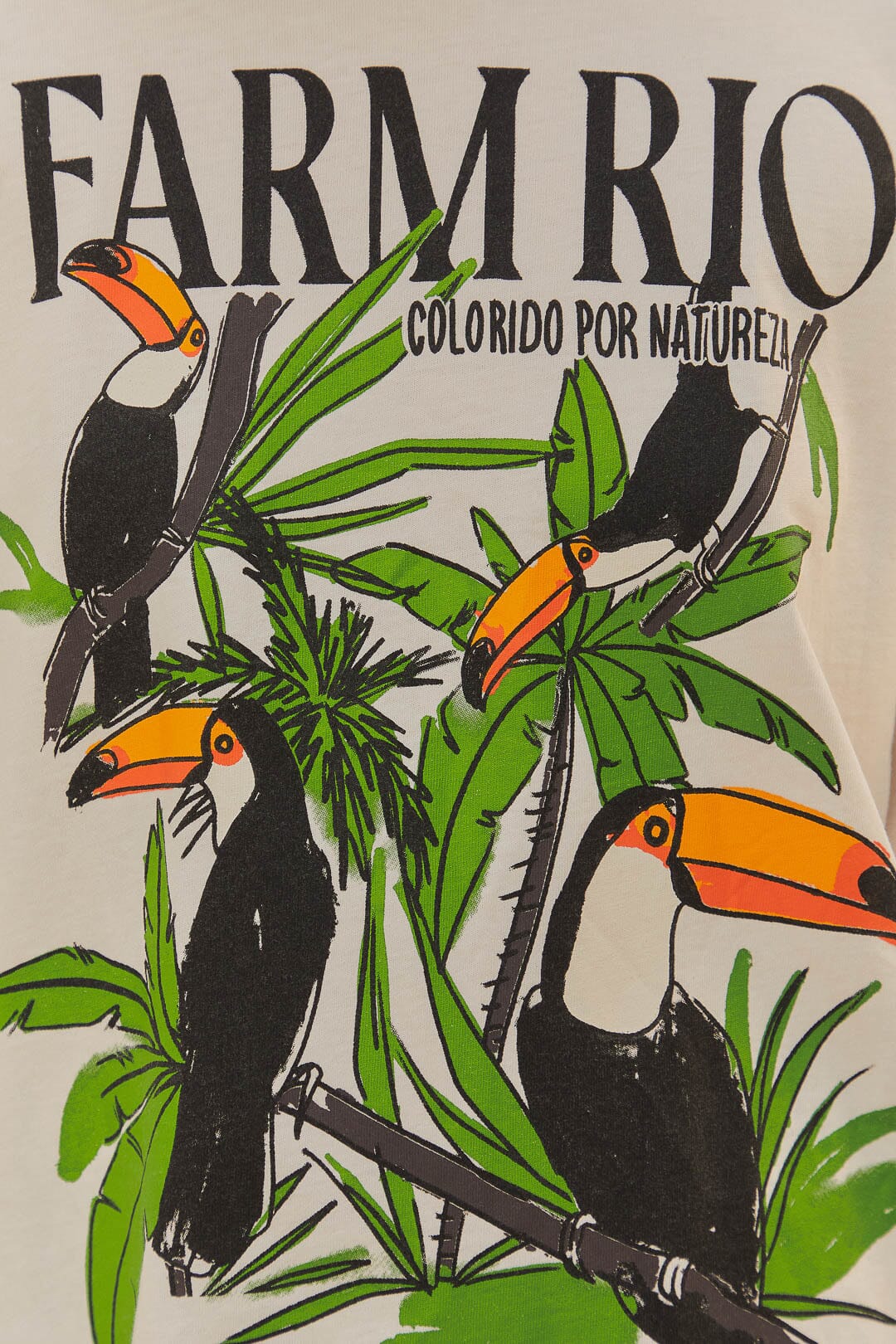 Off-White Nature Lovers Toucans T-Shirt | FARM Rio Women