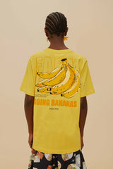 Pink Tropical Bananas Organic Cotton Relaxed T-Shirt | FARM Rio Women
