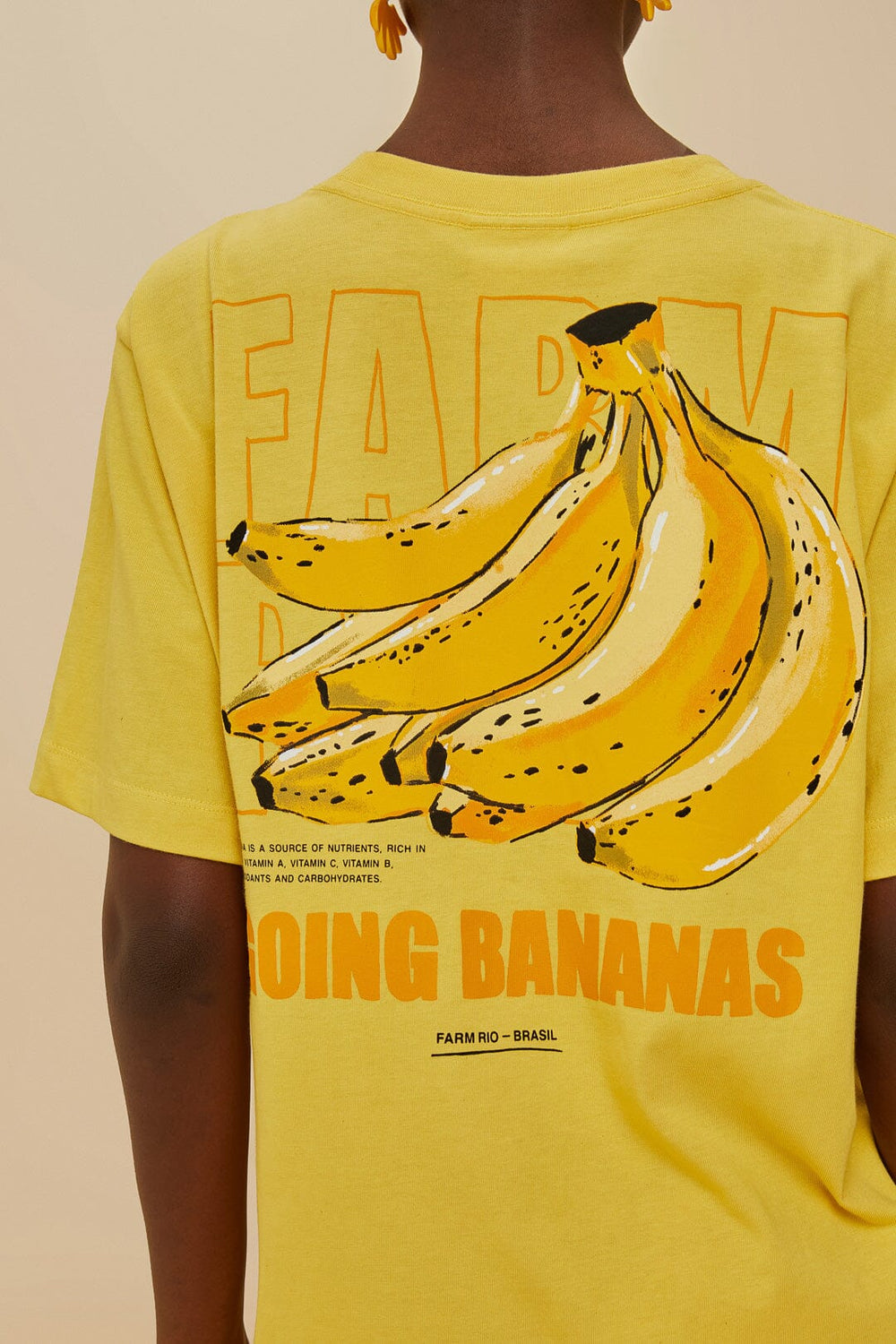 Pink Tropical Bananas Organic Cotton Relaxed T-Shirt | FARM Rio Women
