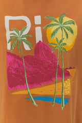 Caramel Rio Organic Cotton Relaxed T-Shirt | FARM Rio Women