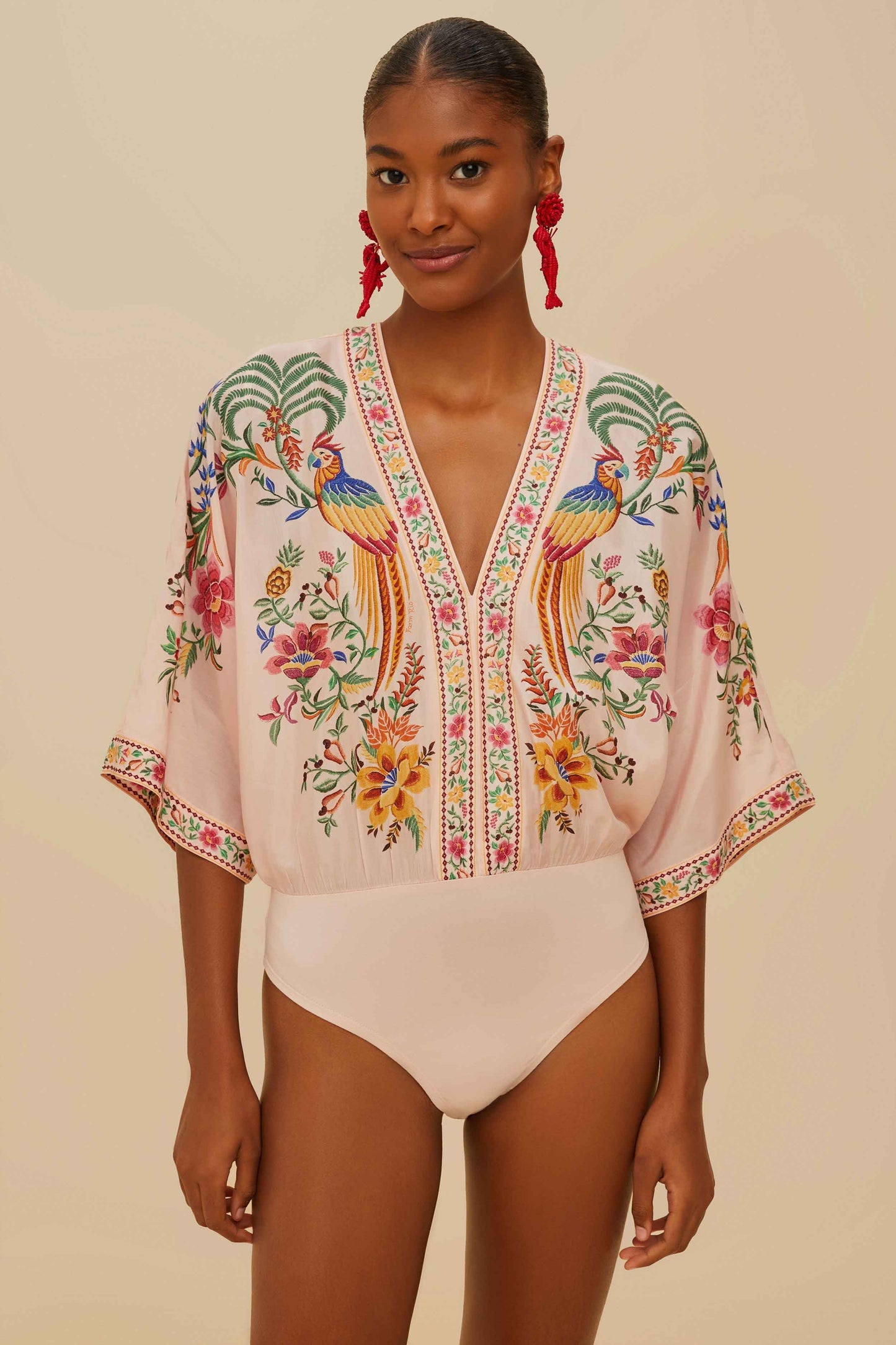 Pink Delicate Forest Bodysuit | FARM Rio Women