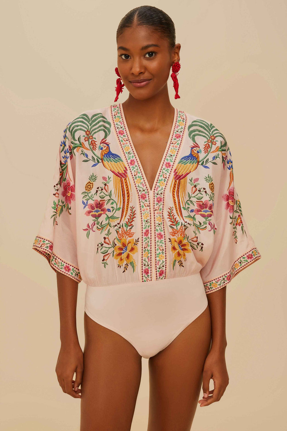 Pink Delicate Forest Bodysuit | FARM Rio Women