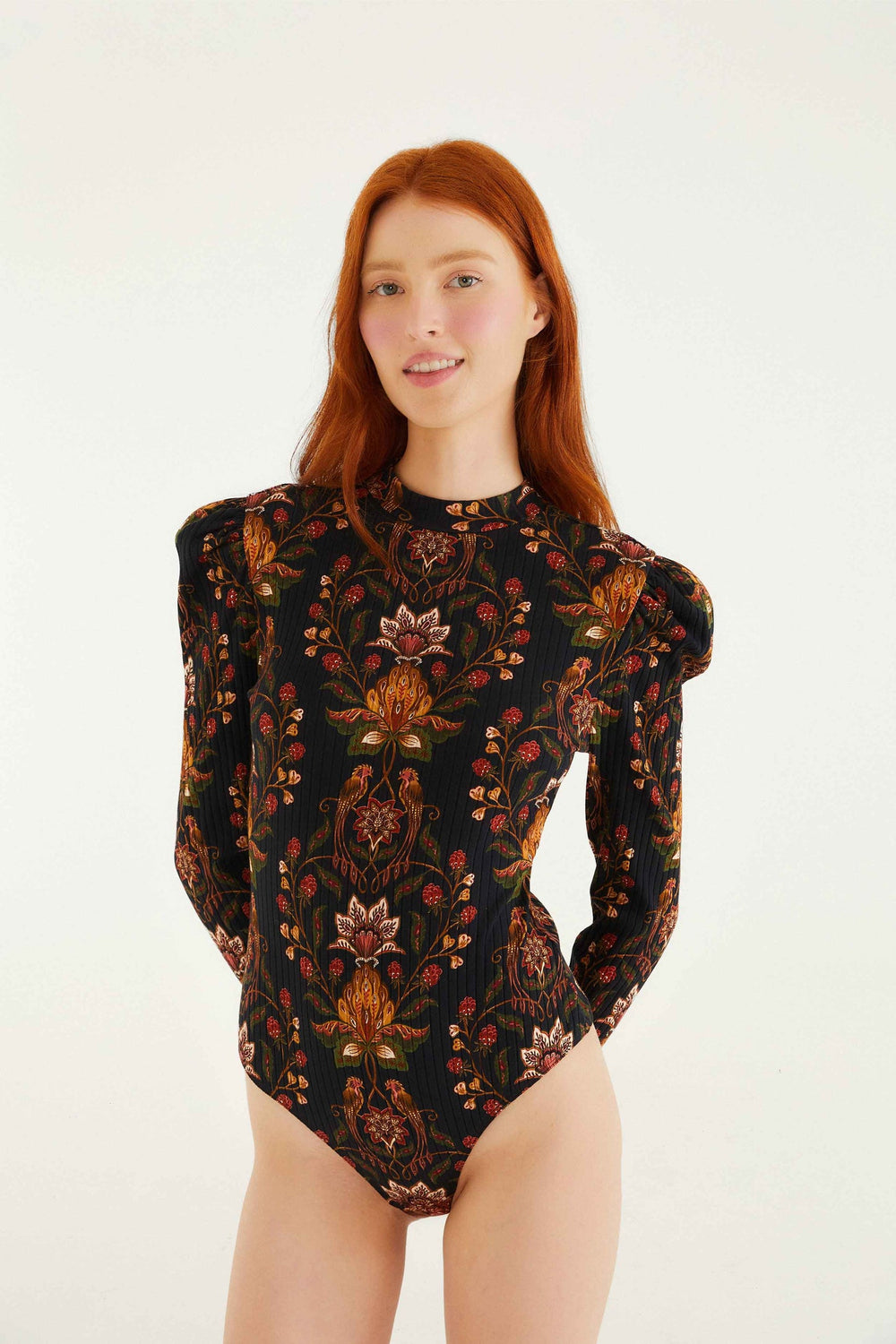 Black Berry Garden Organic Cotton Bodysuit | FARM Rio | FARM Rio Women
