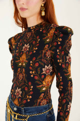 Black Berry Garden Organic Cotton Bodysuit | FARM Rio | FARM Rio Women