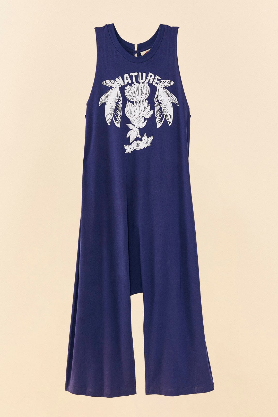 Navy Blue Nature Organic Cotton Jumpsuit | FARM Rio Women