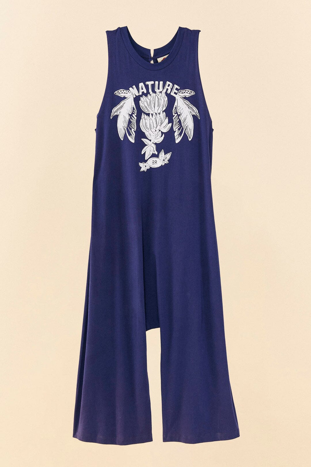 Navy Blue Nature Organic Cotton Jumpsuit | FARM Rio Women