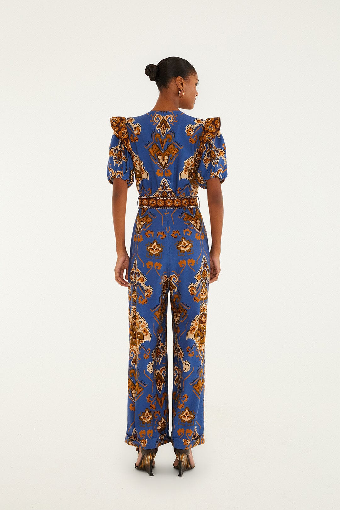 Blue Ornament Floral Jumpsuit | FARM Rio Women