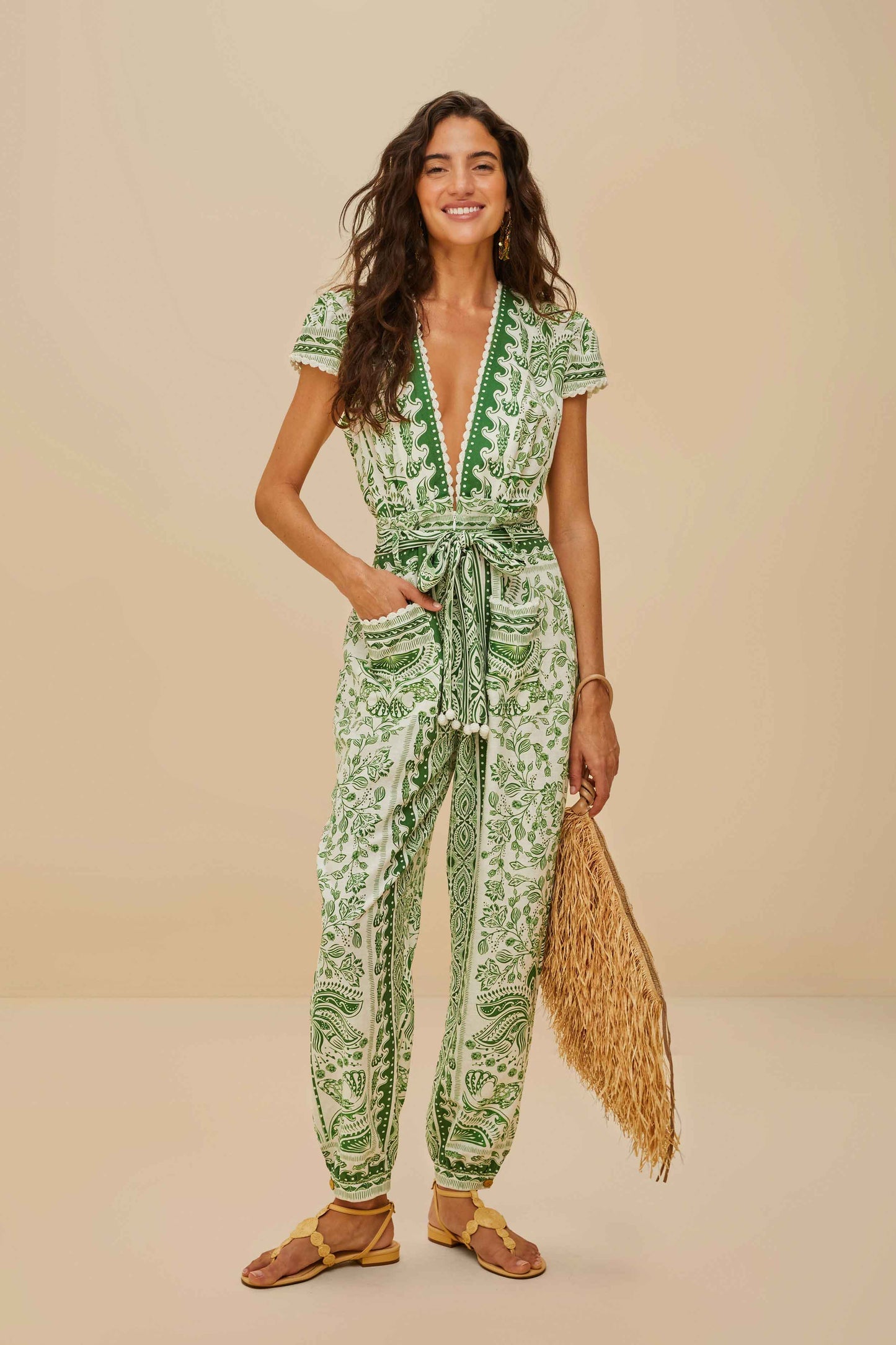 Green River Ride LENZING™ ECOVERO™ Euroflax™ Jumpsuit | FARM Rio Women