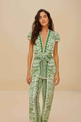 Green River Ride LENZING™ ECOVERO™ Euroflax™ Jumpsuit | FARM Rio Women