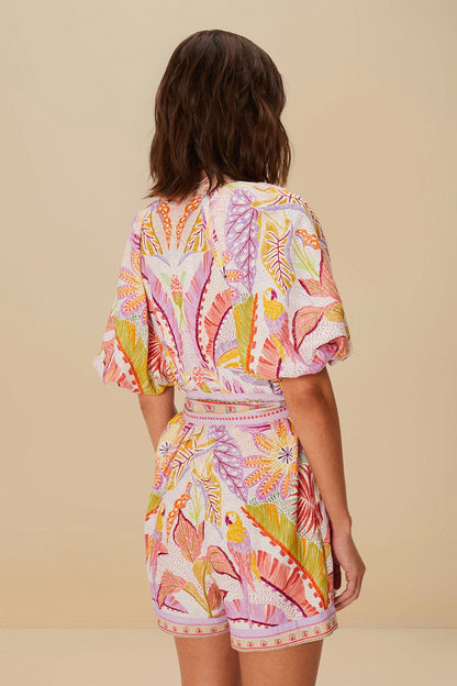 Pearl Jungle Dots Tapestry LENZING™ ECOVERO™ Euroflax™ Romper | FARM Rio Women
