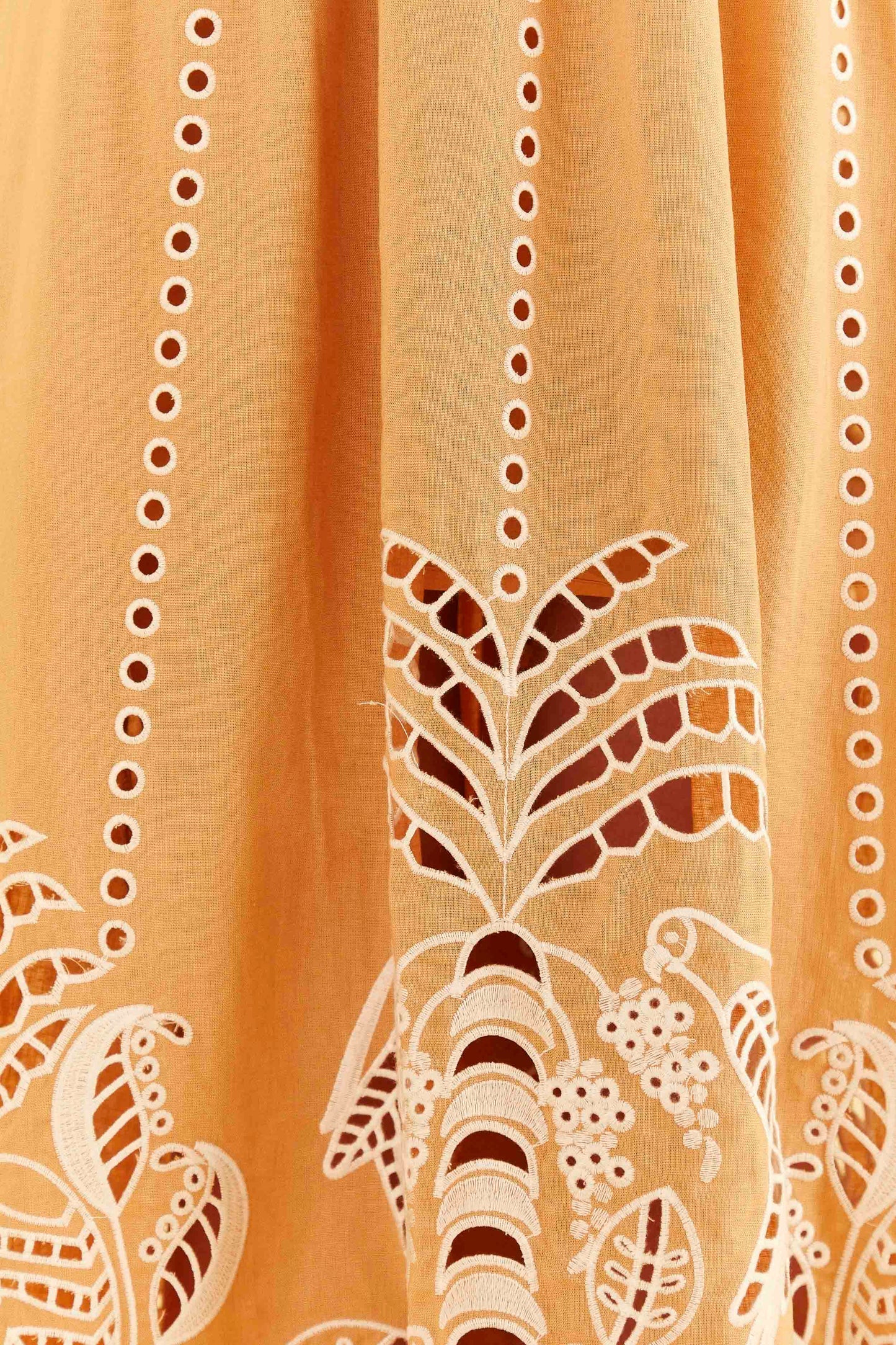 Sand Richelieu Midi Skirt | FARM Rio Women