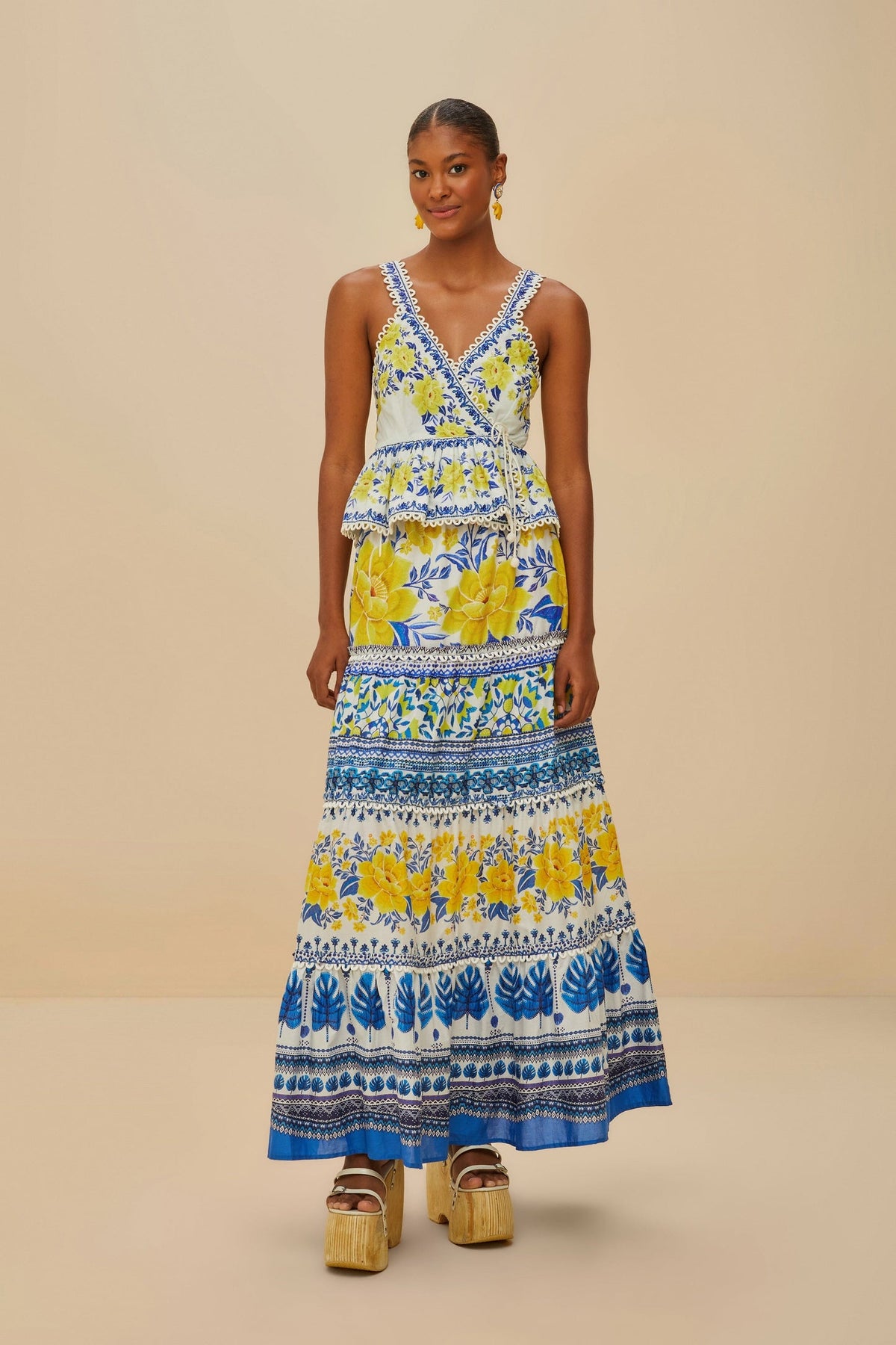 Off-White Zuli Low Rise Maxi Skirt | FARM Rio Women