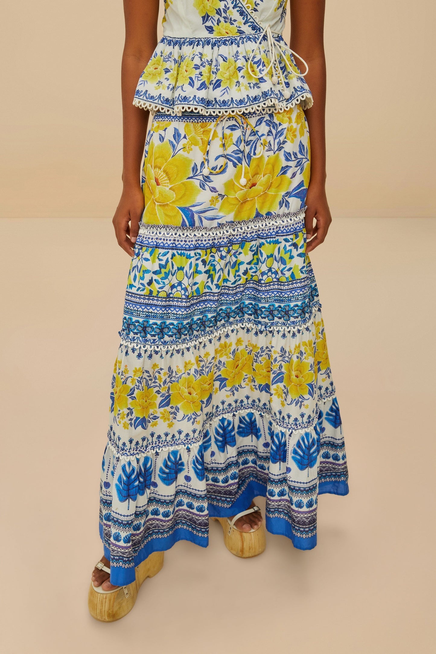 Off-White Zuli Low Rise Maxi Skirt | FARM Rio Women