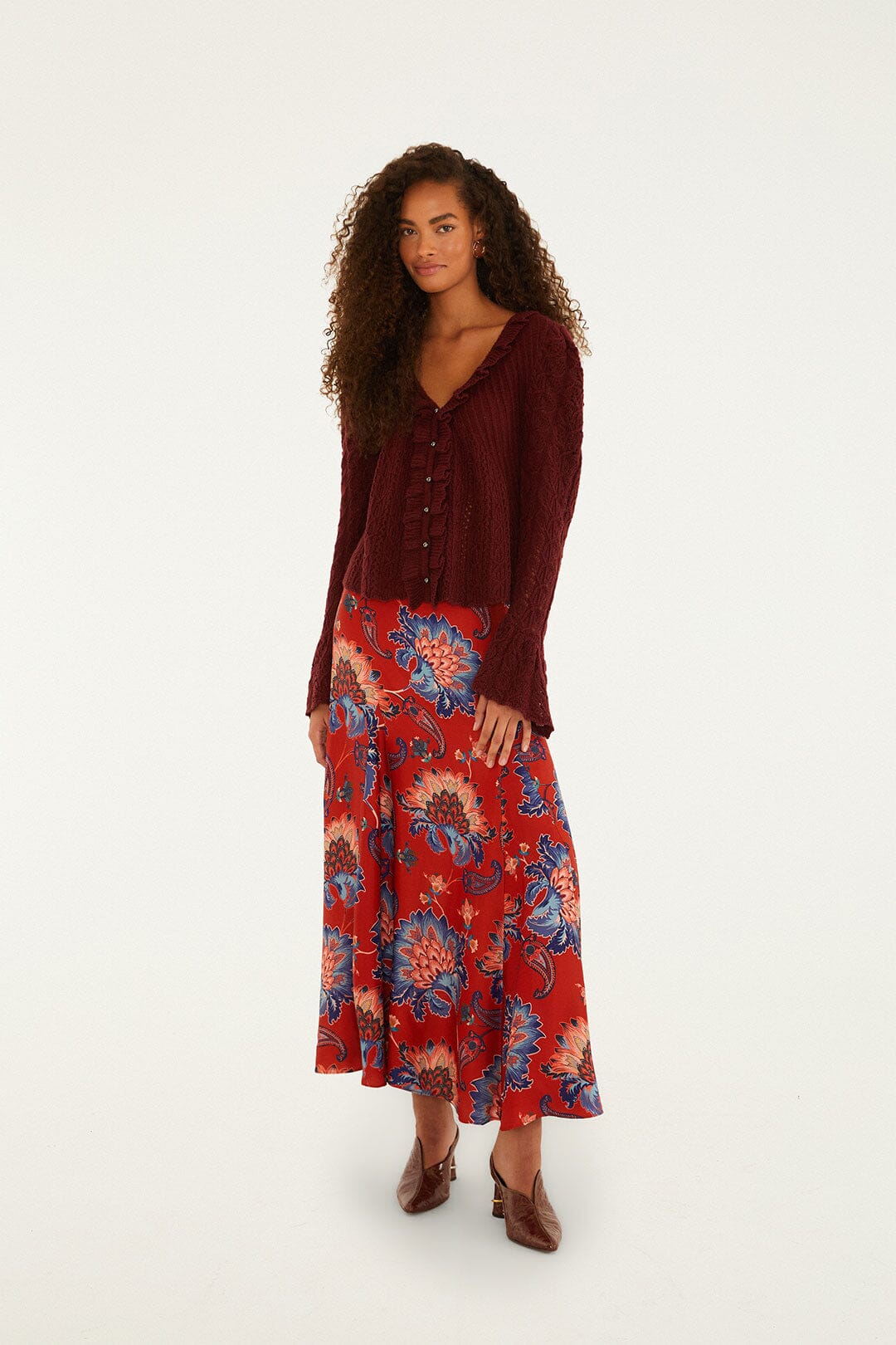 Red Luang LENZING™ Maxi Skirt | FARM Rio Women