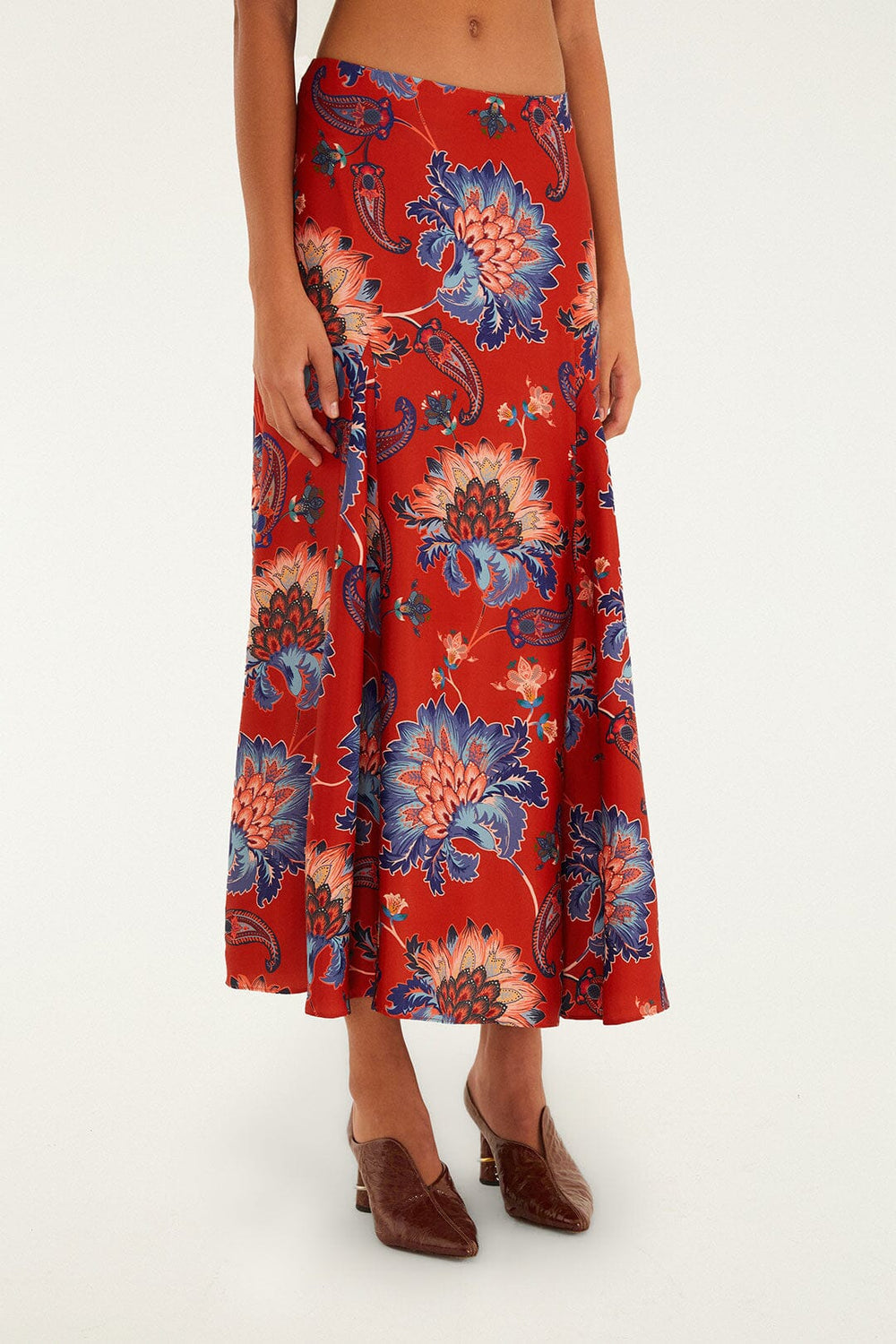 Red Luang LENZING™ Maxi Skirt | FARM Rio Women