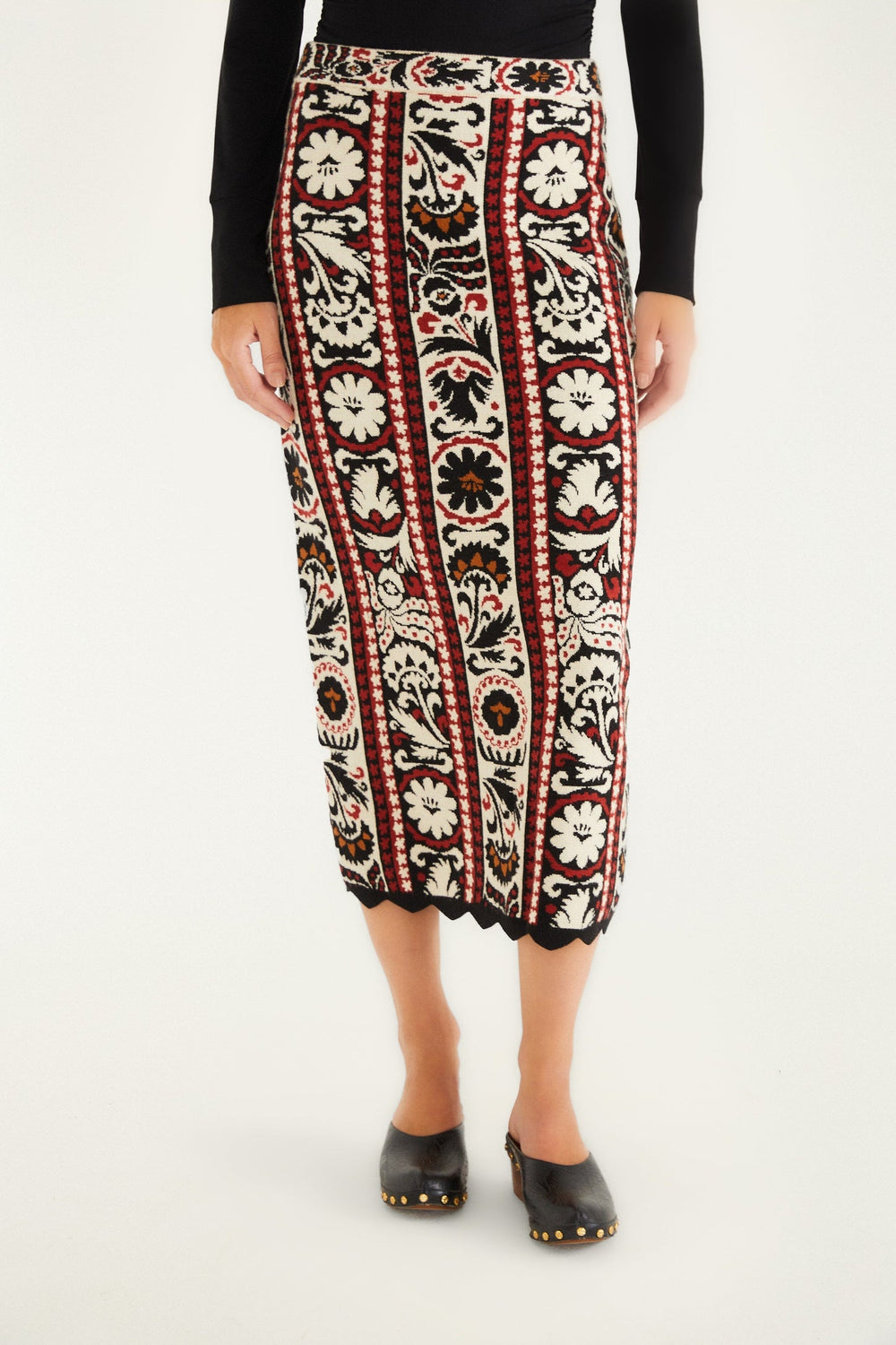 Stripes Winter Tapestry Knit Skirt | FARM Rio | FARM Rio Women
