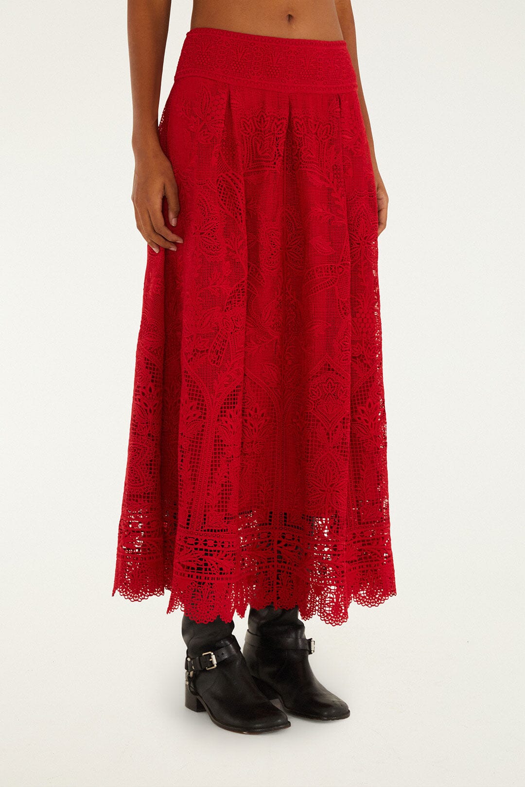 Red Guipure Boho Garden Skirt | FARM Rio | FARM Rio Women