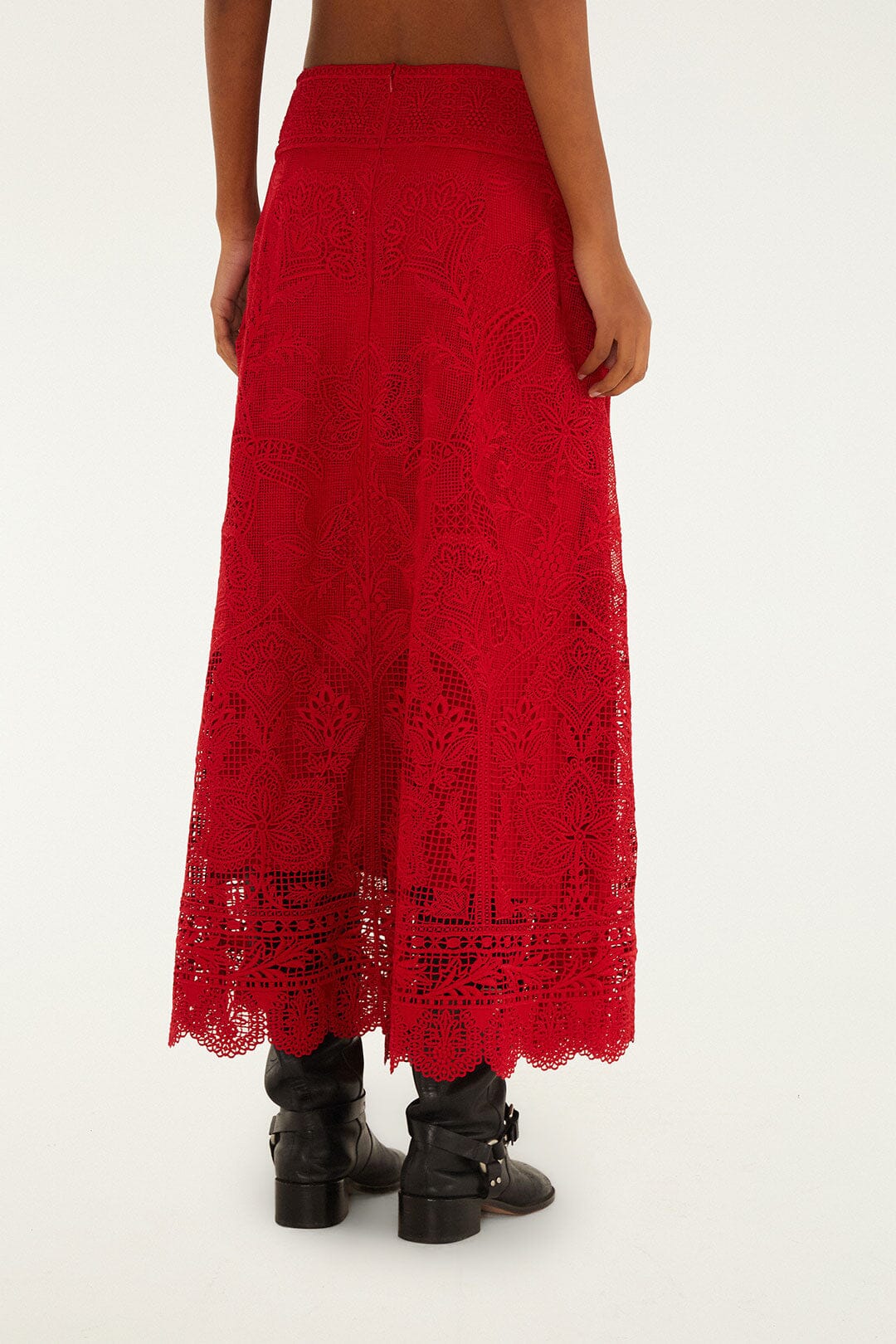 Red Guipure Boho Garden Skirt | FARM Rio | FARM Rio Women