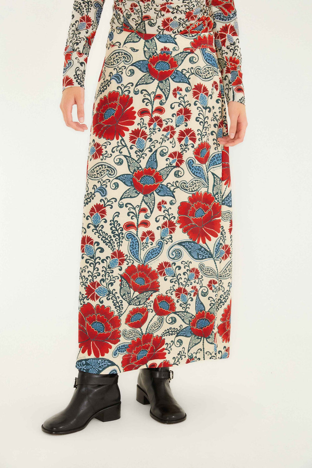 Sand Francesca Lenzing® Ecovero® Viscose Maxi Skirt | FARM Rio | FARM Rio Women