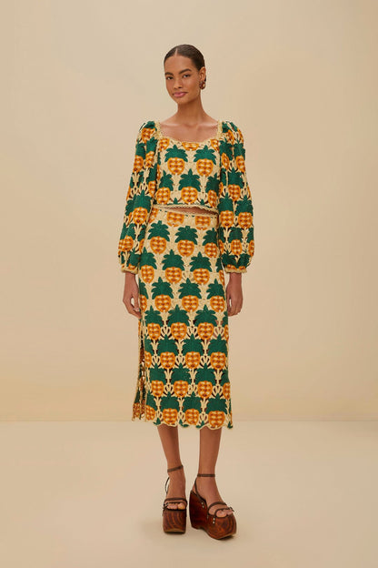 Sand Pineapple Crochet Skirt | FARM Rio Women