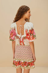 Off-White Summer Fruit Mini Skirt | FARM Rio Women