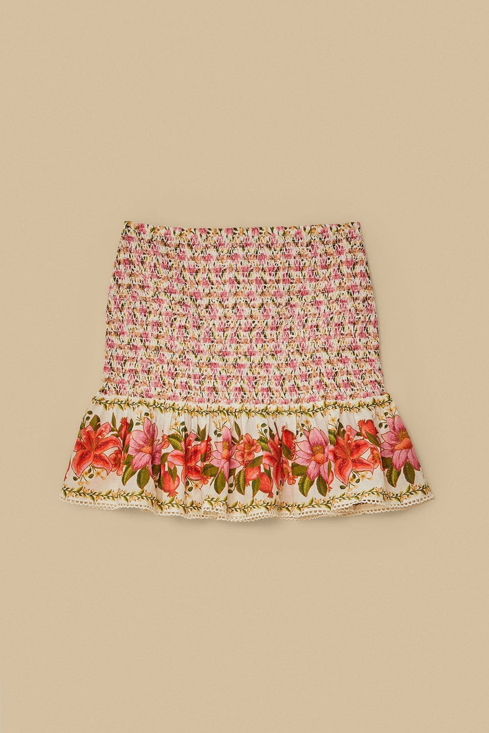 Off-White Summer Fruit Mini Skirt | FARM Rio Women