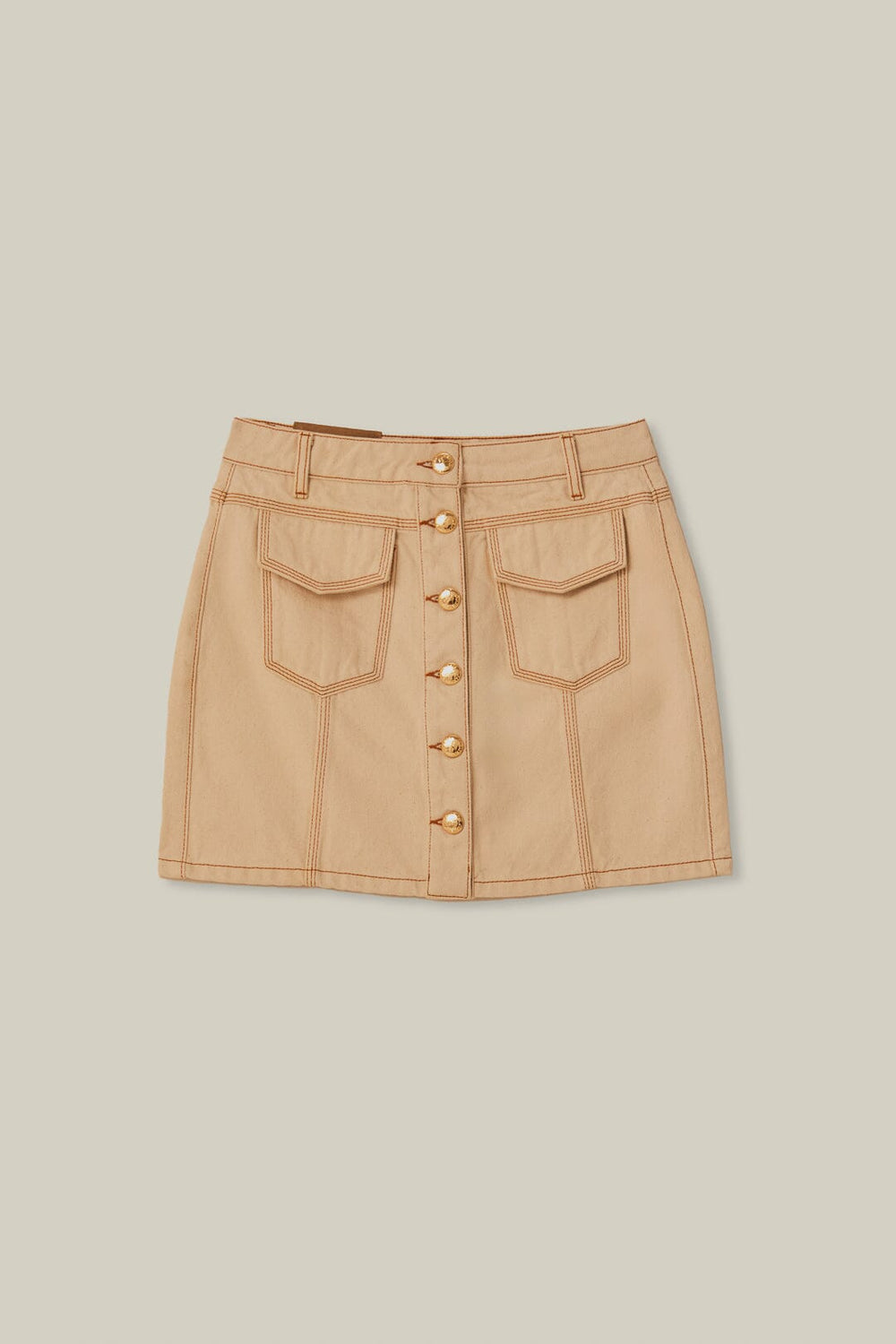 Off-White Gabardine Mini Skirt | FARM Rio Women