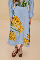 Blue Banana Cocina Striped Midi Skirt | FARM Rio Women