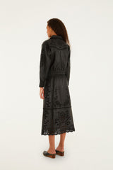 Black Richilieu Heart Skirt | FARM Rio | FARM Rio Women