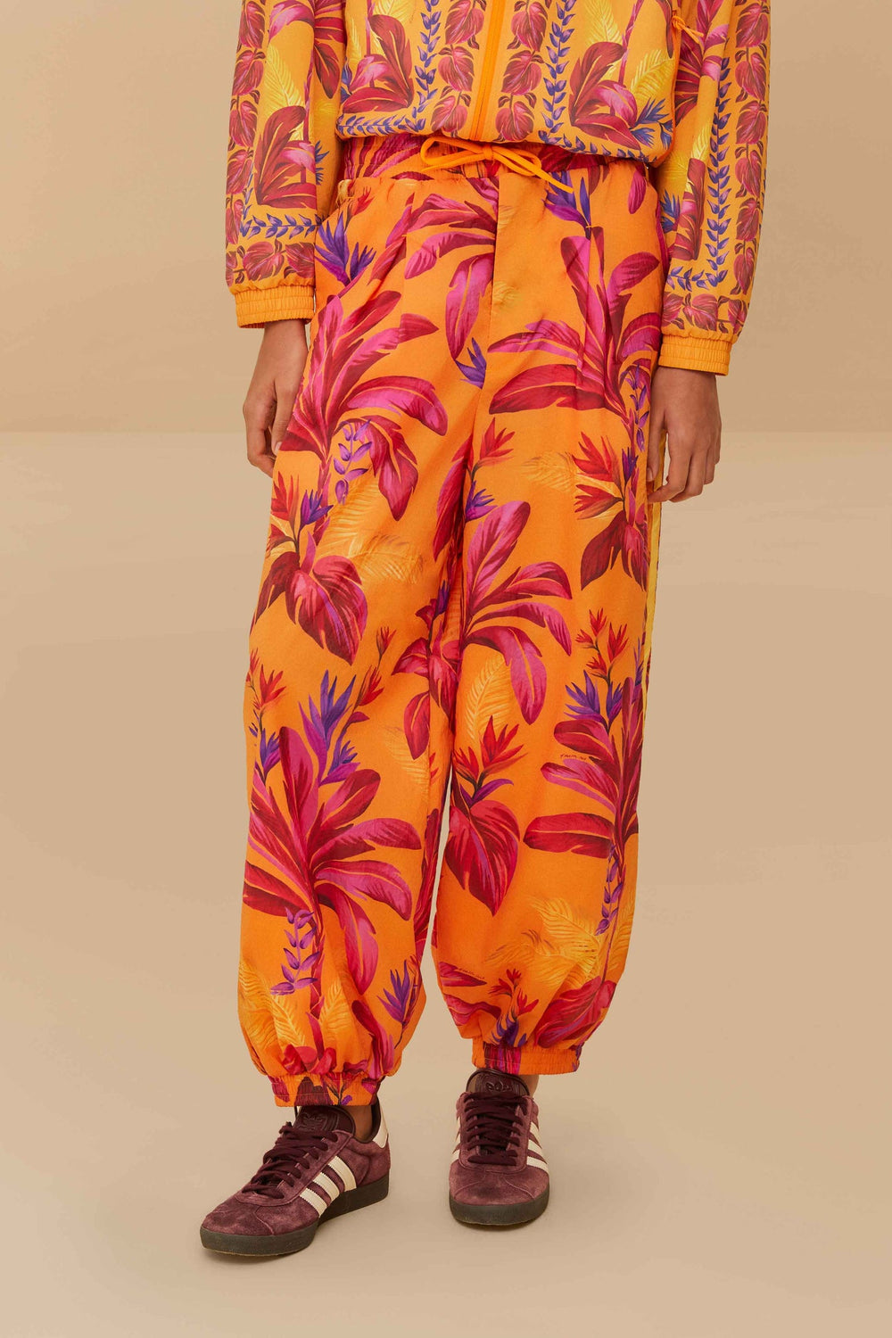 Adidas Tropical Breeze Bright Orange Pants | FARM Rio Women