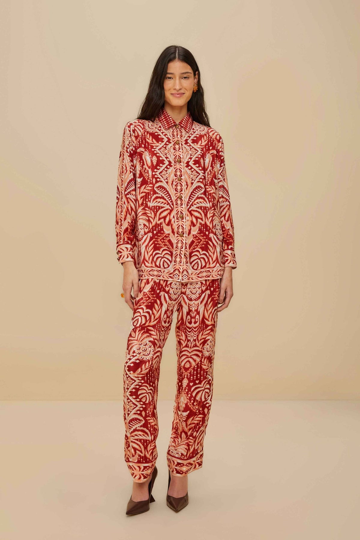 Tropical Tapestry Red Pajama Pants | FARM Rio Women